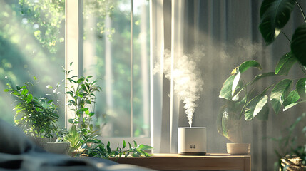 Moisture in the Air from a Humidifier Device