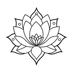 Lotus Mandala Intricate Floral Designs for Mindful and Spiritual Projects
