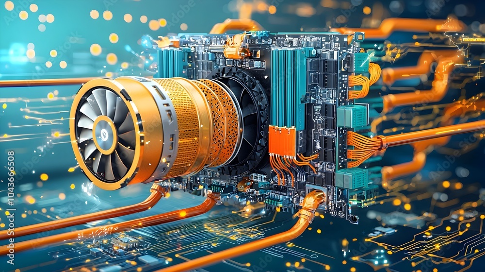 Aufkleber Layered Cross Section of a Cryptocurrency Mining Rig Showcasing the Complex Hardware Setup with GPU Arrays Power Supplies and Other Essential Components for Efficient Digital Currency Mining