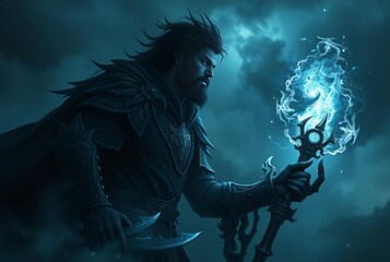 Fototapeta premium Duskbringer A man with the ability to control the night ;