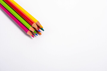 Naklejka premium A Close-Up Shot of Colorful Pencils