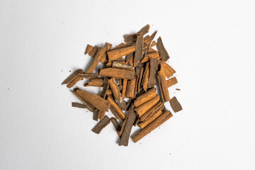 Cinnamon Sticks Close-Up on White Background