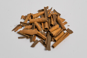 Cinnamon Sticks on a White Background