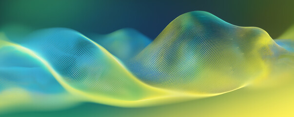 Abstract waves of light and digital energy with smooth, flowing lines, symbolizing futuristic data visualization, innovation, and fluidity in modern technology