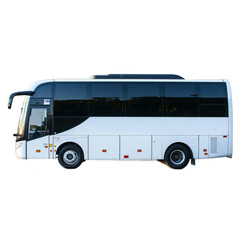 cartoon style bus with big windows no background