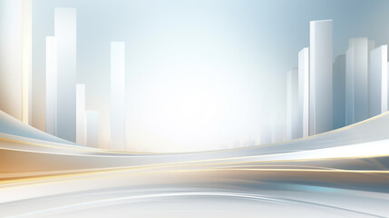 Fototapeta premium Clear and concise bar graph indicating a notable uptick in market performance on a clear white canvas. lite glow transparent matt white clean minimalist abstract technology background futuristic.