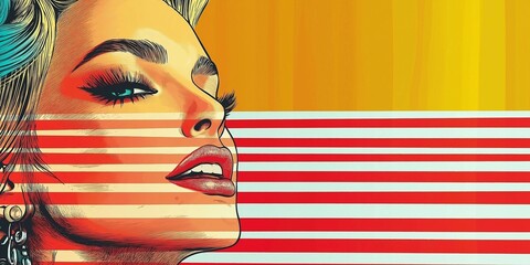 portrait of a girl in art style on the banner