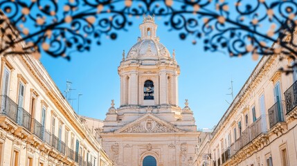 Obraz premium Streets bathed in string lights