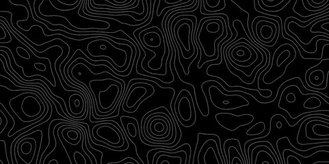 Fototapeta premium Topographic map in contour line light topographic topo contour map. Lines Topographic contour lines map seamless pattern. Geographic mountain relief. Background of the topographic map. Contour maps.