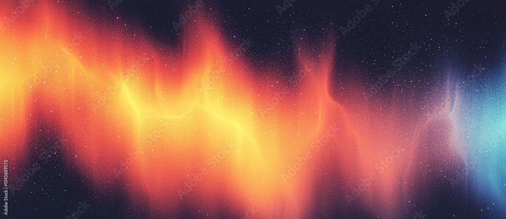 Aufkleber The background is a red glowing abstract gradient wave shape with a black grainy backdrop.