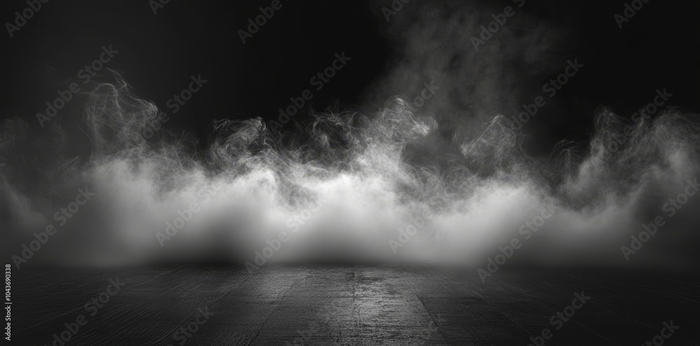 Fototapete the mystical mist swirls and swirls in a one-sided symphony of dark and light. fluid fantasy. an abs
