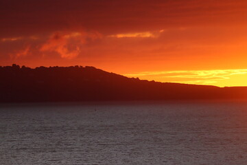 Naklejka premium Sunset in Ireland