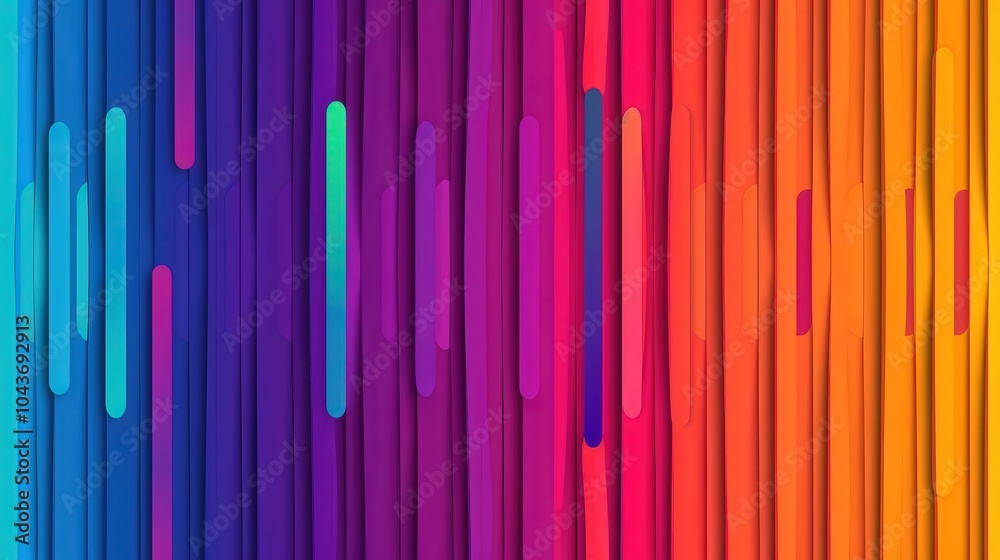 Canvas Prints vibrant soundwave patterns, an abstract illustration showcasing dynamic sound waves in vivid colors,