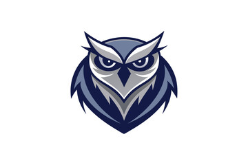 Owl Head Logo Vector Illustration – Fierce and Wise Nocturnal Bird Design for Powerful Branding