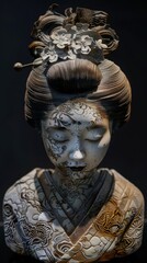 Fototapeta premium Intricate Soft Sculpture with Detailed Floral Design