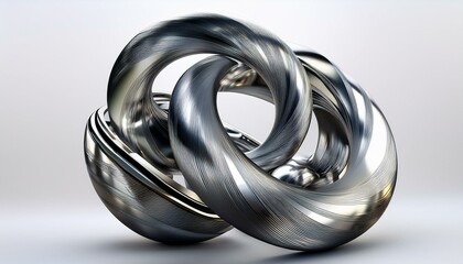 Abstract and futuristic metal art sculpture; modern sculpture using smooth shapes and curvatures; metal forms and lines of futuristic metal artwork; conceptual and abstractive metal art; artist work