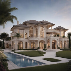 Obraz premium background of luxurious and magnificent house buildings