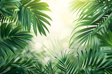 Fototapeta premium A close up of a bunch of palm leaves