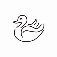 duck bird icon sign vector