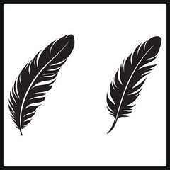 Obraz premium Feather Silhouette Vector