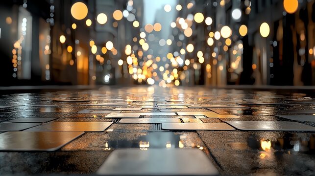 A futuristic city with streets paved in shifting, holographic colors, symbolizing innovation and creativity in design