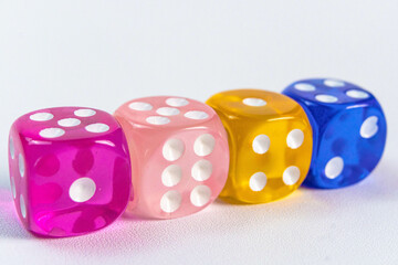 Colorful Dice Close Up