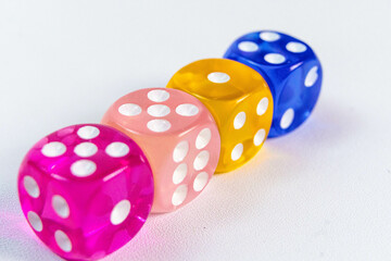 Four Colorful Dice