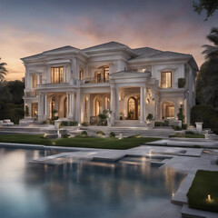 Obraz premium background of luxurious and magnificent house buildings