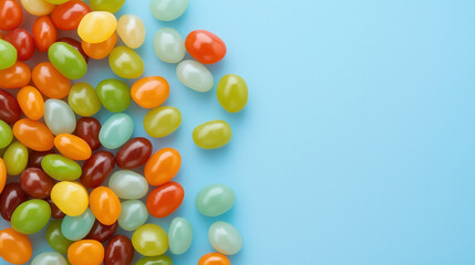 Obraz premium Free space webpage background of colorful sweet candy