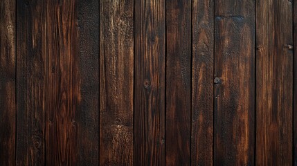 Obraz premium Dark rustic wooden texture with a rich brown hue for background use