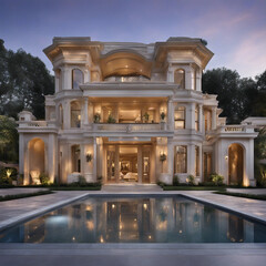 Obraz premium background of luxurious and magnificent house buildings