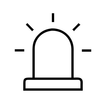 recommend clip art: Emergency siren line icon vector