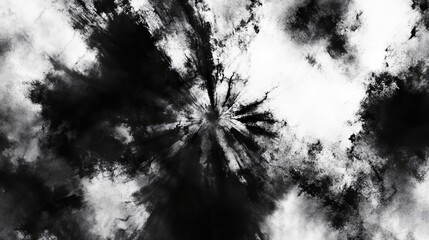 A bold black and white tie dye effect with high contrast