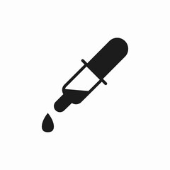 pipette with drop icon sign vector