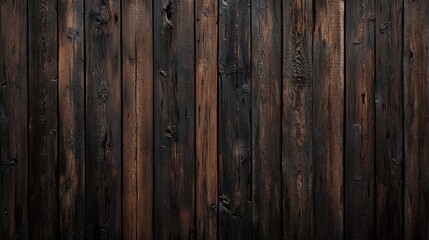 Fototapeta premium Dark rustic wooden texture with a rich brown hue for background use