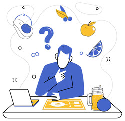 Product development vector illustration. Improvement is sculptor shaping statue success in art gallery product development Growth is garden where flowers creativity bloom, coloring landscape product