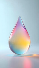 Fototapeta premium 3D teardrop shape in a modern gradient background