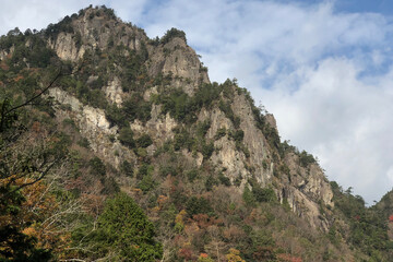 mountains of japan cliff