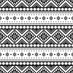 Ancient echoes Aztec geometric abstract seamless patterns southwest Navajo Native American tribal ethnic modern black and white for textile printing