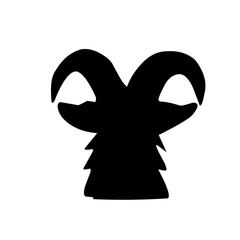 Best Goat Head Silhouette Vector