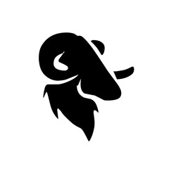 Best Goat Head Silhouette Vector
