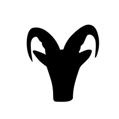 Best Goat Head Silhouette Vector