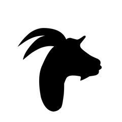 Best Goat Head Silhouette Vector