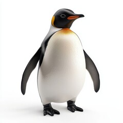 Fototapeta premium Penguin, white isolate background