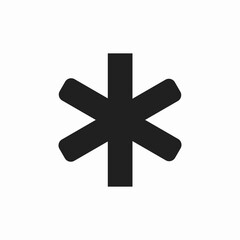 Obraz premium asterisk interface icon sign vector