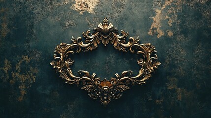 A chic monogrammed border design with personalized elements and refined typography