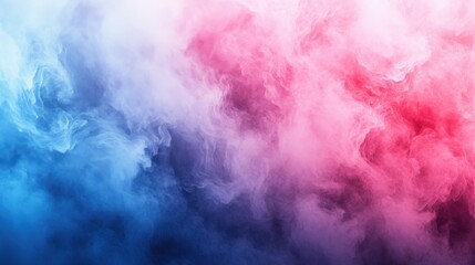 Fototapeta premium Colorful blue and pink smoke forming abstract shapes background texture