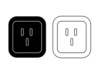Electrical outlet icon design isolated on white background. vector illustration
