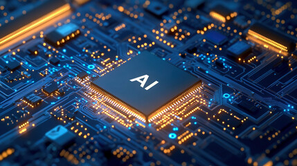 Obraz premium AI chip installation process 