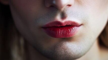 Fototapeta premium closeup couple with lips close
